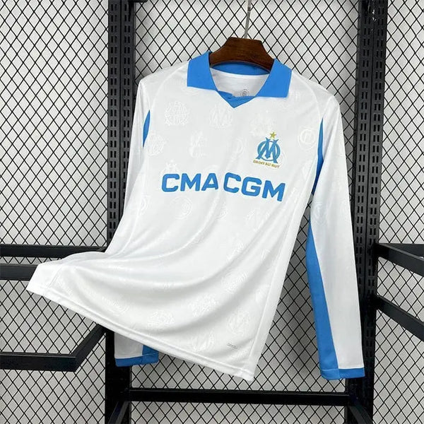 Maillot Marseille Manches Longues Concept "Blanc Bleu" 2025/2026