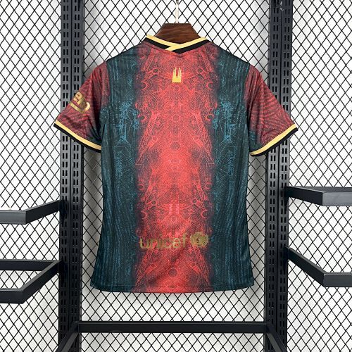 Maillot FC Barcelone Rétro Concept "Baroque Rouge" 2021/2022 — vue 2