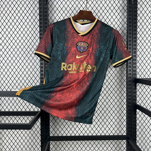 Maillot FC Barcelone Rétro Concept "Baroque Rouge" 2021/2022 — vue 8