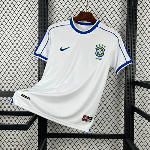 Maillot Brésil Rétro Edition "Blanc Etoiles" 1998/1999 — vue 9