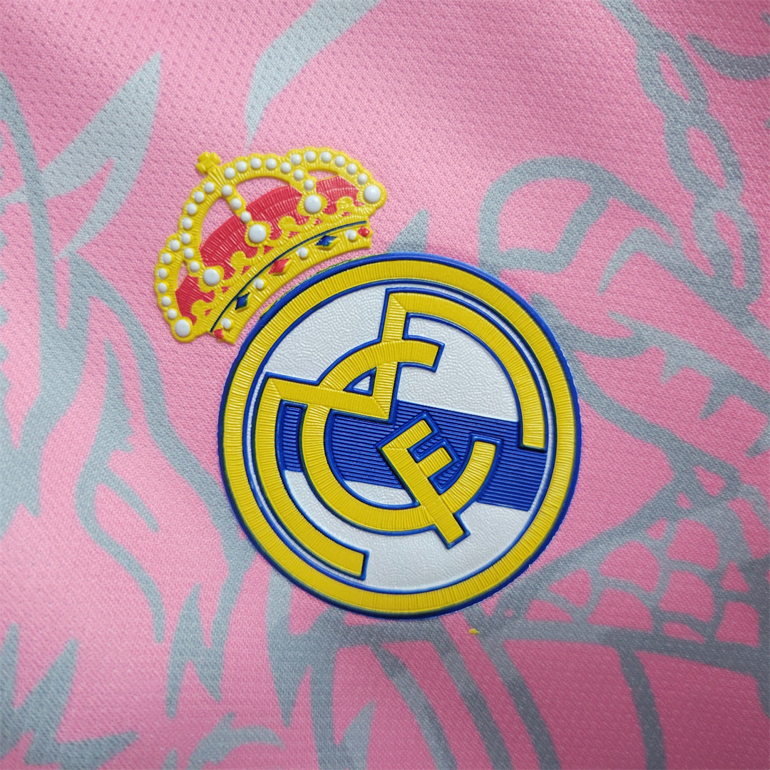 Maillot Réal Madrid Polo Dragon Rose 2025/2026