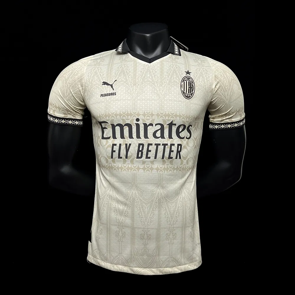 Maillot Joueur AC Milan 2024-2025 (6) Maillot Joueur AC Milan Concept "Pleasures White" 2024/2025
