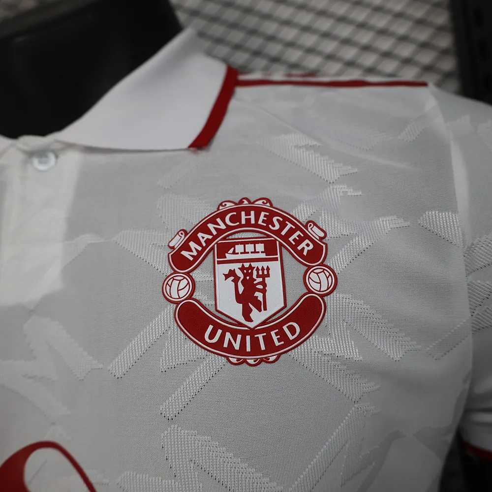 Maillot Match Manchester United Polo Blanc 2024-2025 (3) Manchester United Polo Shirt White 2024/2025 - Image 4