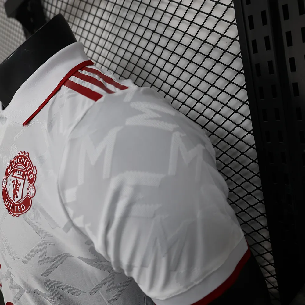 Maillot Match Manchester United Polo Blanc 2024-2025 (5) Manchester United Polo Shirt White 2024/2025 - Image 6