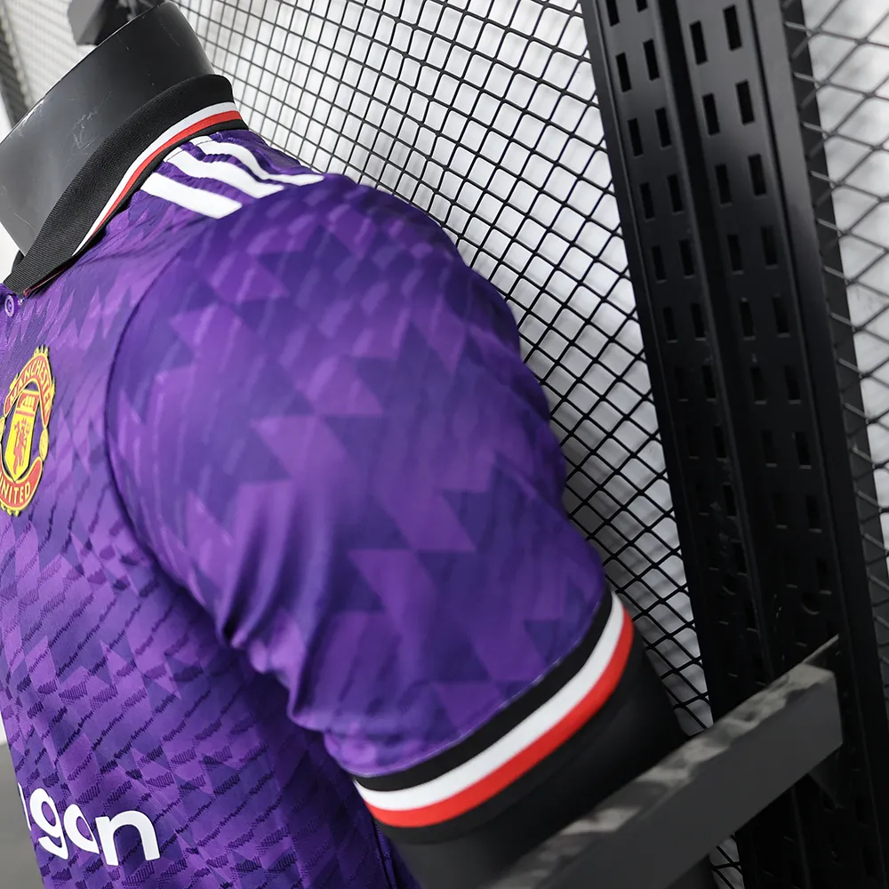 Maillot Match Manchester United Violet 2024-2025 (4) Manchester United Player Jersey Purple 2024/2025 - Image 6