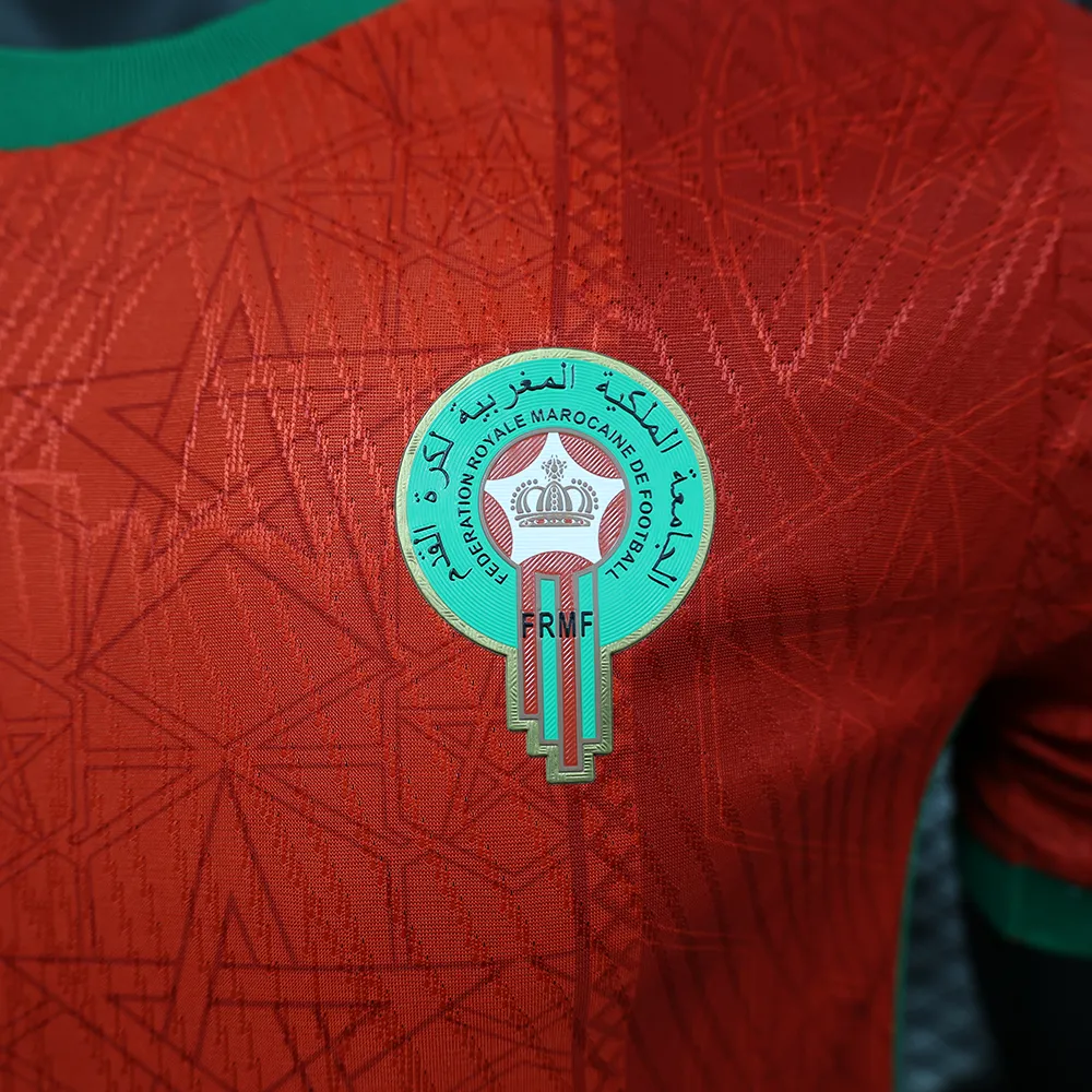 Maillot Match Maroc Domicile 2025-2026 (5) Morocco Home Player Jersey 2025/2026 - Image 4