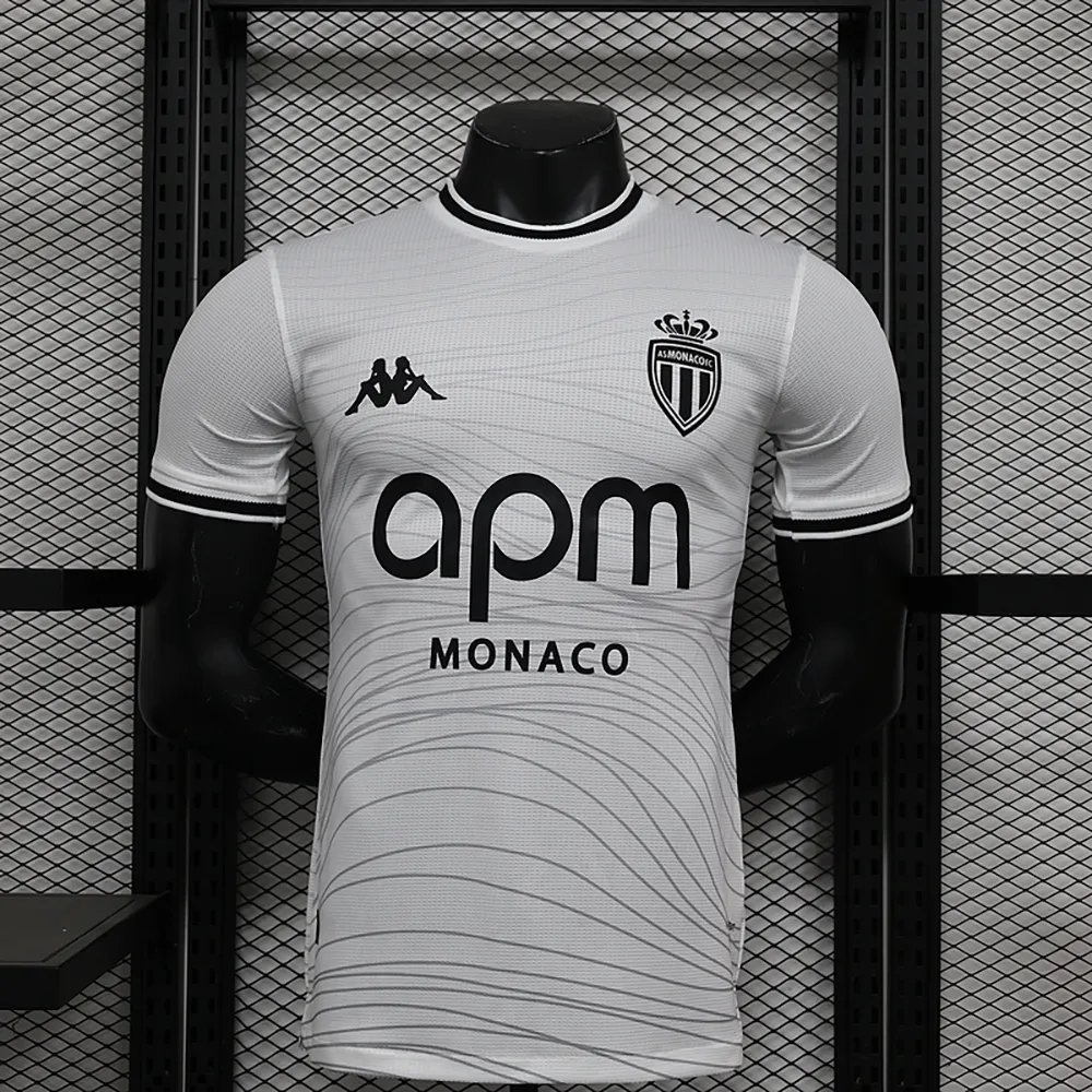 Maillot Match Monaco 100 Ans Blanc 2024-2025 (4) Maillot Joueur Monaco Spécial "100 Ans Blanc" 2024/2025
