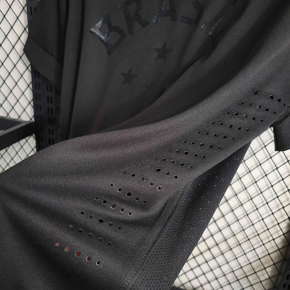 Maillot Bresil Retro Noir 2013-2014 (7) Bresil Retro Black Jersey 2013/2014 - Image 5