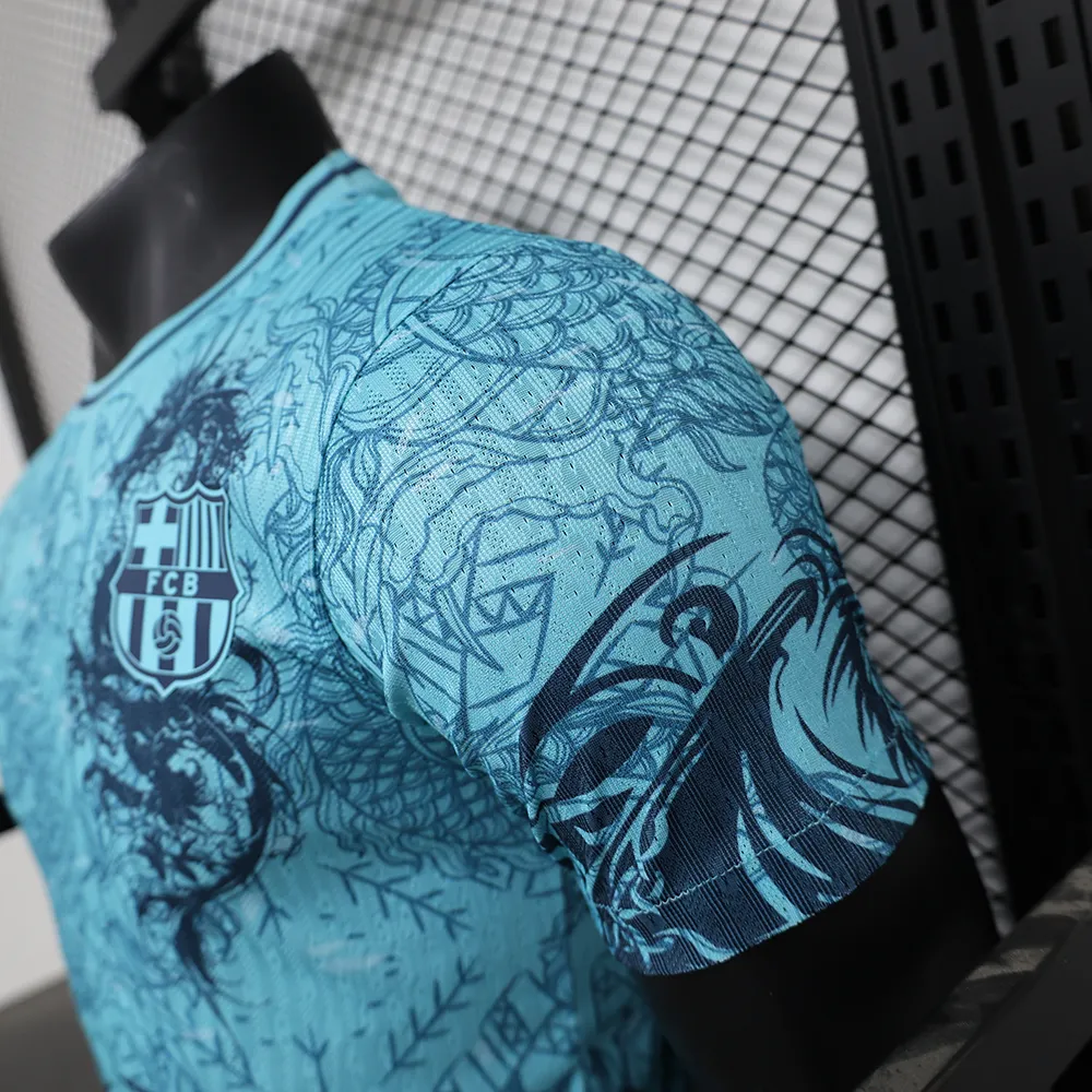 Maillot Match Barcelone Concept Dragon Bleu 2025-2026 (6) Maillot Joueur Barcelone Concept Dragon Bleu 2025/2026 – Image 6