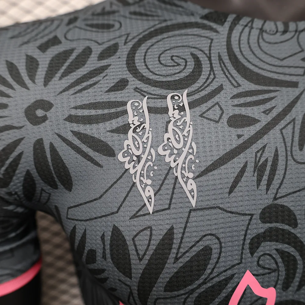 Maillot Match Palestine Concept Fleur Noir 2025-2026 (2) Maillot Joueur Palestine Concept Fleur Noir 2025/2026 – Image 3