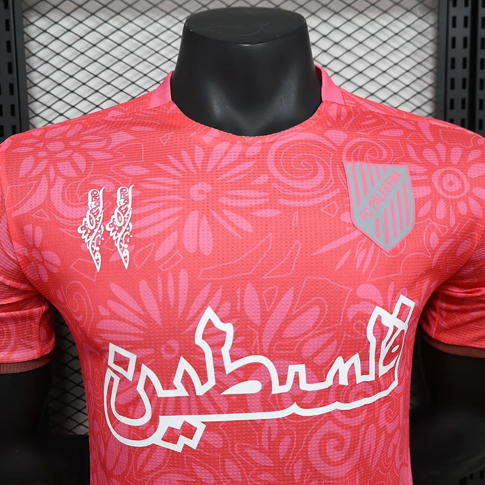 Maillot Match Palestine Concept Fleur Rose 2025-2026 (2) Maillot Joueur Palestine Concept Fleur Rose 2025/2026 – Image 6