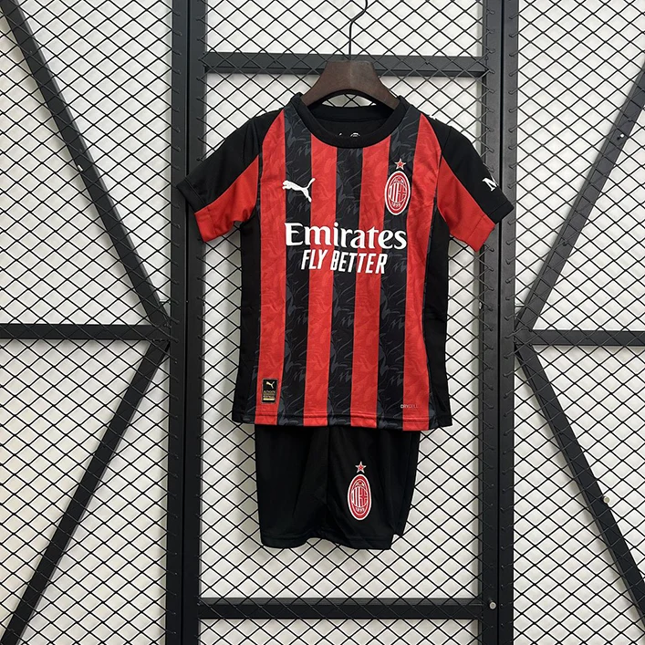 Maillot Enfant AC Milan Domicile 2025-2026 (3) AC Milan Home Jersey Kids 2025/2026 - Image 1
