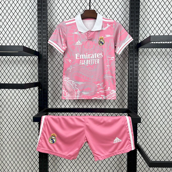 Maillot Enfant Real Madrid Rose 2025-2026 (6) Maillot Enfant Real Madrid Rose 2025/2026