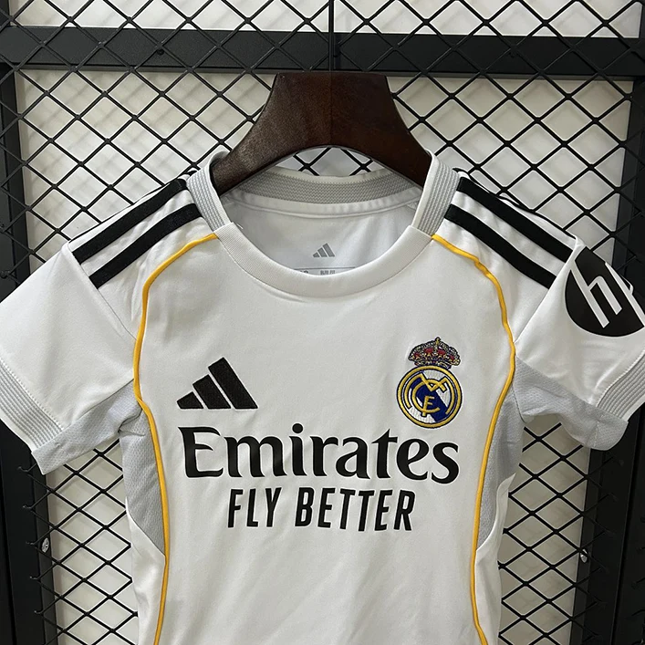 Maillot Real Madrid Domicile 2025-2026 (6) Real Madrid Home Jersey Kids 2025/2026 - Image 6