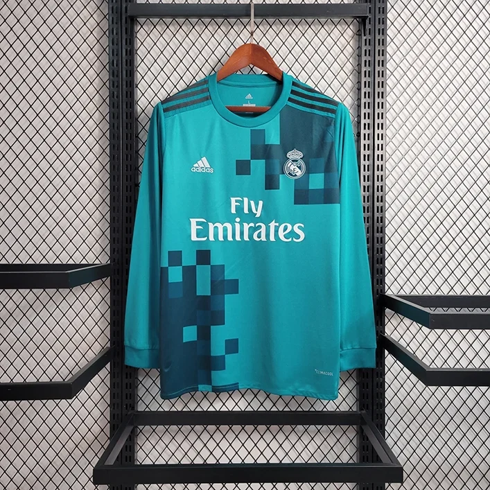 Maillot Real Madrid Rétro Manches Longues 2017-2018 (1) Maillot Real Madrid Rétro Manches Longues 2017/2018
