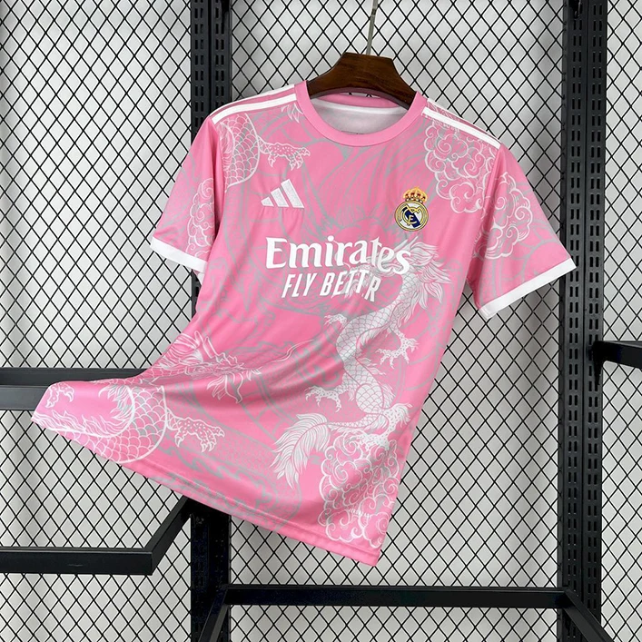 Maillot Réal Madrid Dragon Rose 2025-2026 (6) Maillot Réal Madrid Dragon Rose 2025/2026