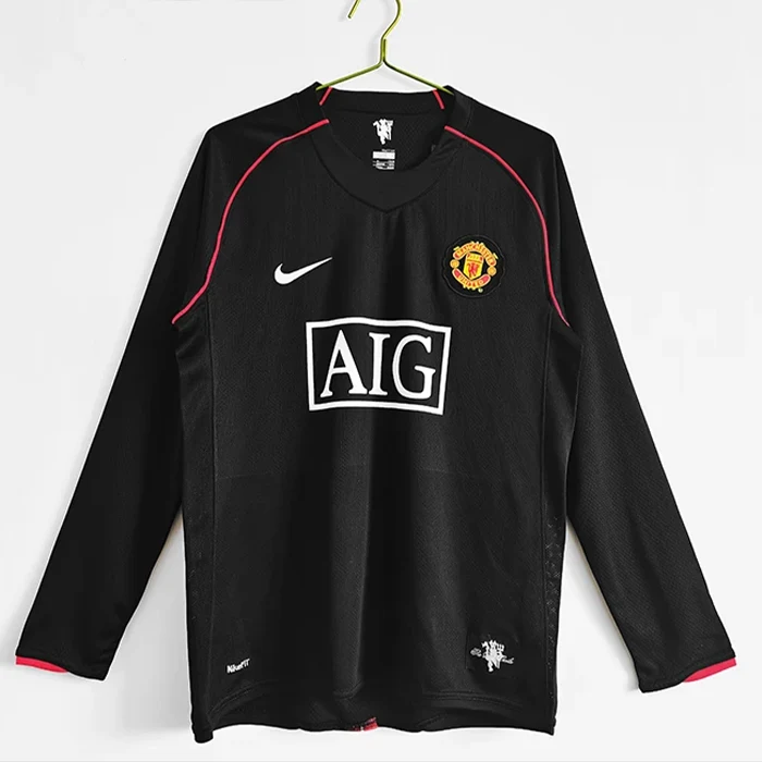 Maillot Rétro Manches Longues Manchester United Extérieur 2007-2008 (1) Maillot Rétro Manches Longues Manchester United Extérieur 2007/2008